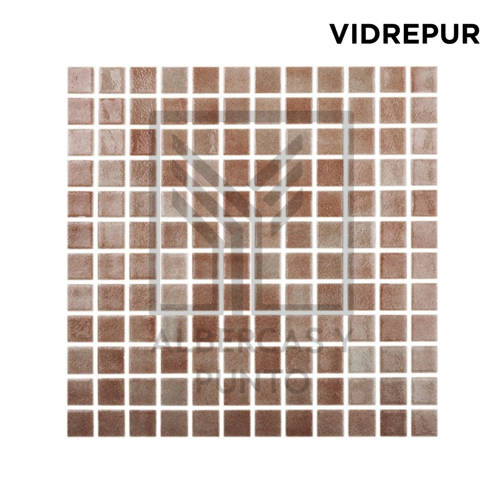Vidrepur: Mosaico Niebla Marrón de 2.5x2.5