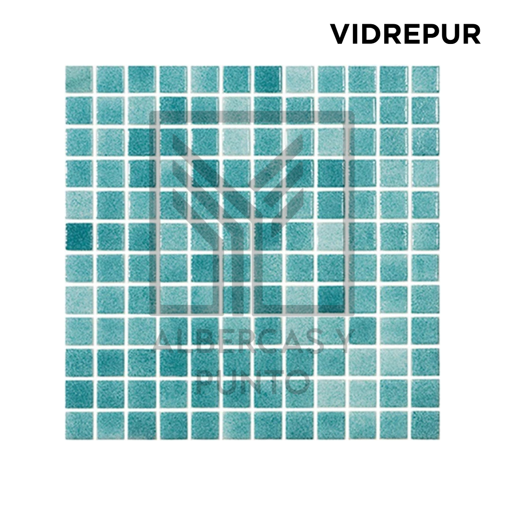 Vidrepur: Mosaico Niebla Verde Esmeralda de 2.5x2.5