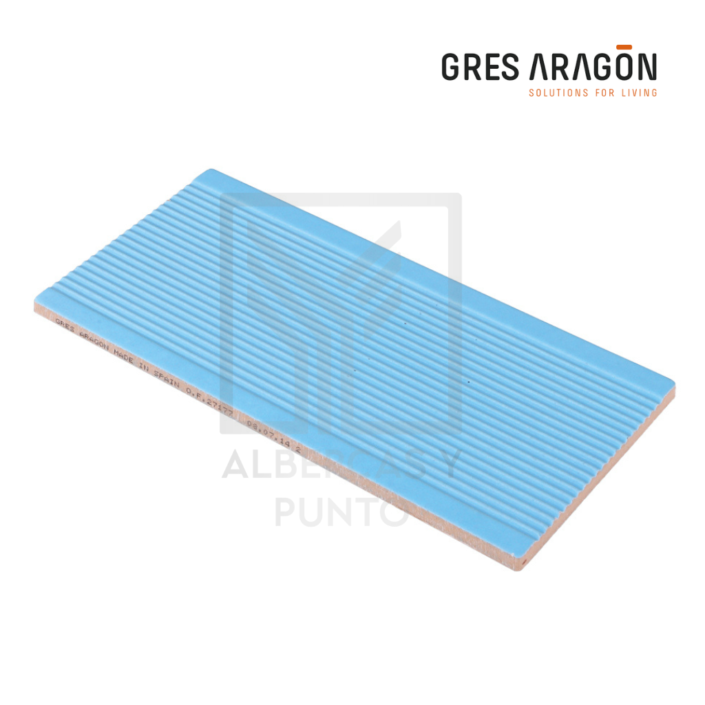 Gres de Aragón: Azulejo Astriado Azul Claro