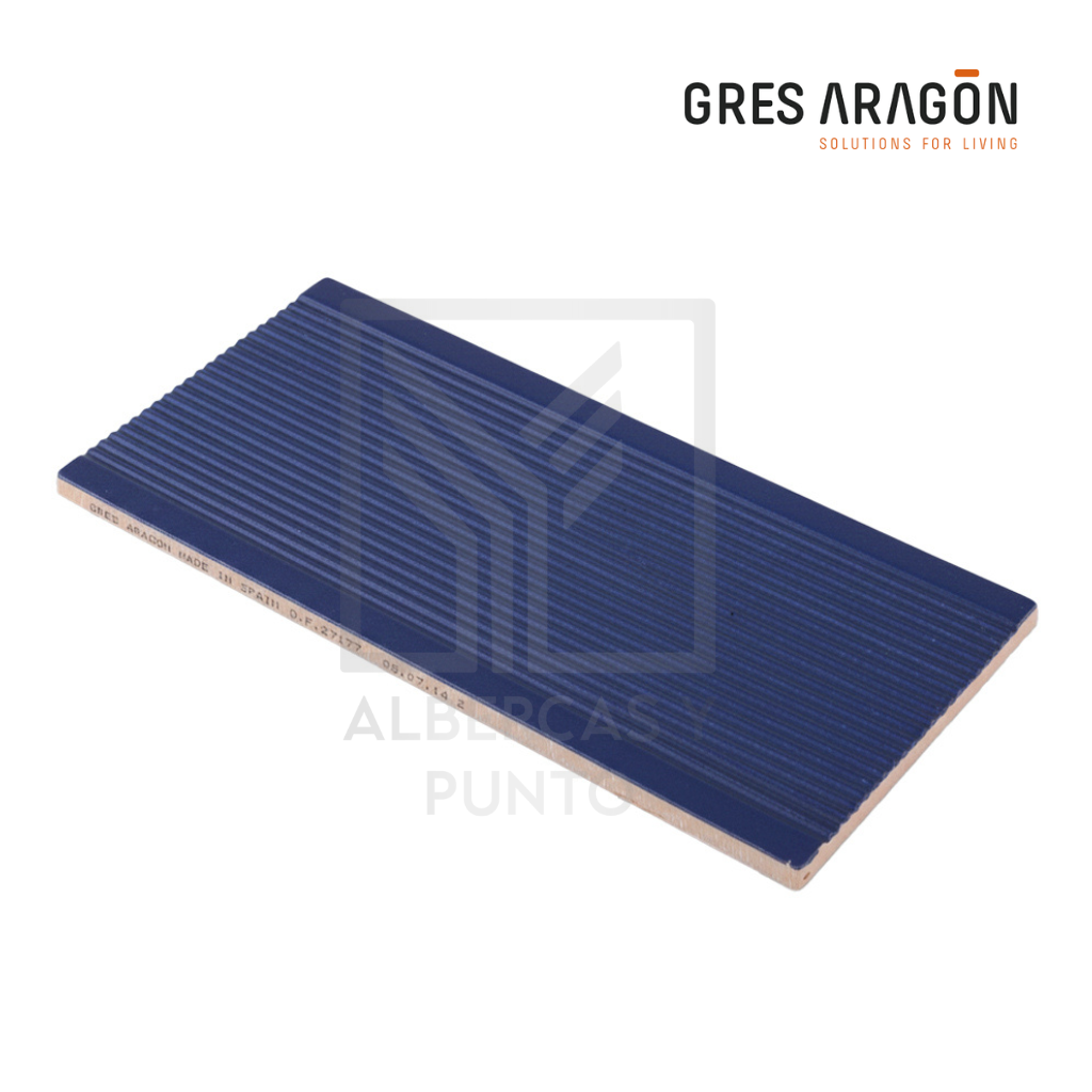 Gres de Aragón: Azulejo Astriado Azul Oscuro