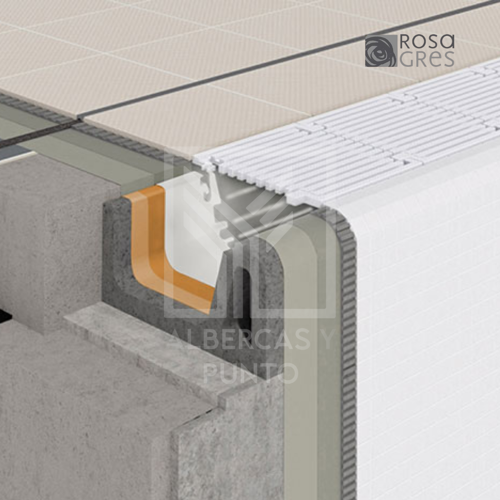 Sistema desbordante SPA Rosa Gres Alberca de Competencia