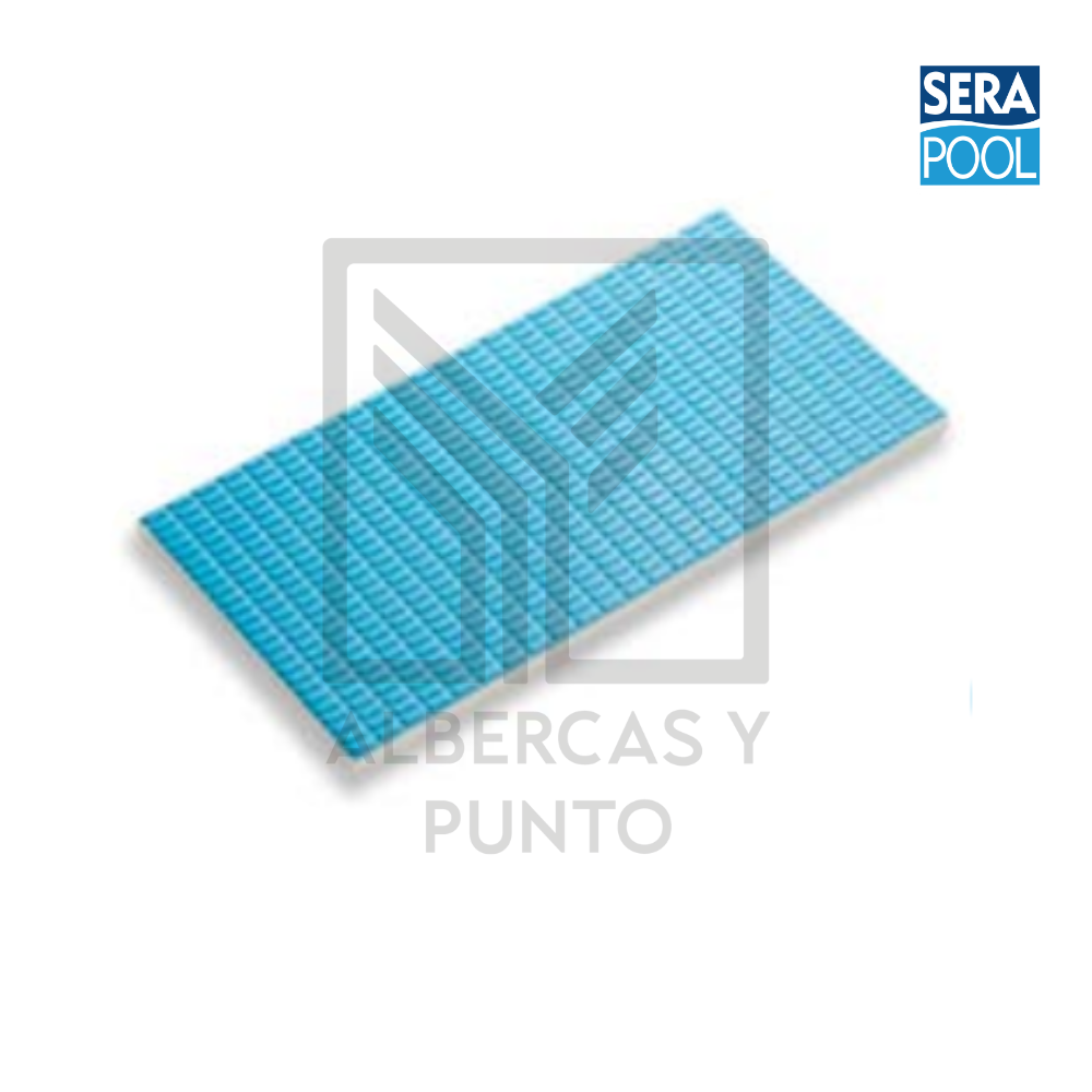 Azulejo Antiderrapante Azul Claro de Porcelana para Alberca de Competencia | Sera Pool