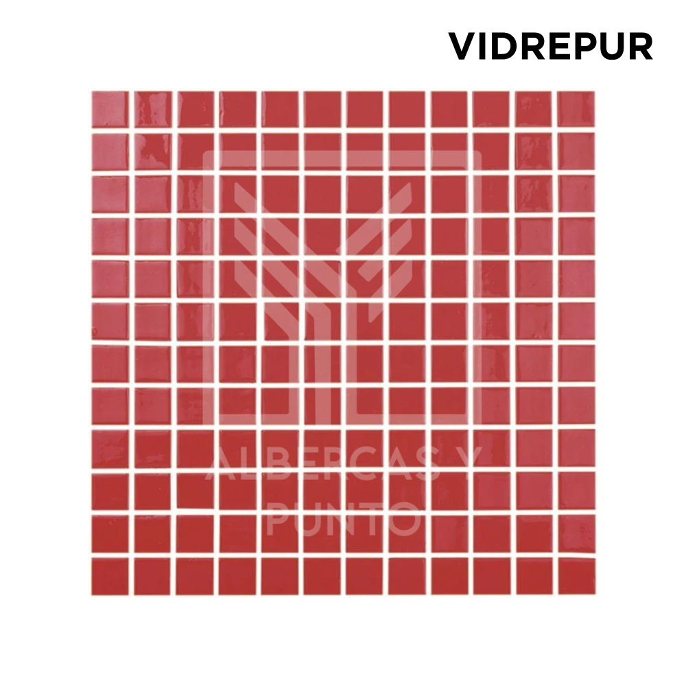 Vidrepur: Mosaico Rojo de 2.5x2.5