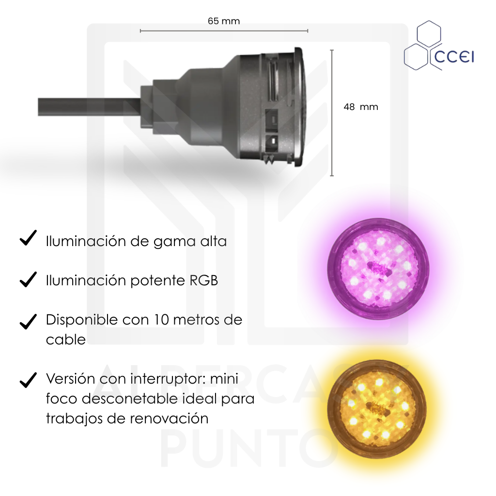 Reflector Mini Rgb Reflector para alberca LED Mini BRiO Multicolor RGB – albercasy