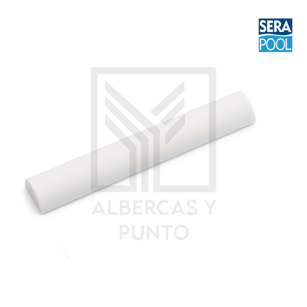 Pieza Redondeada para Escalón de Porcelana Blanca para Alberca de Competencia | Sera Pool