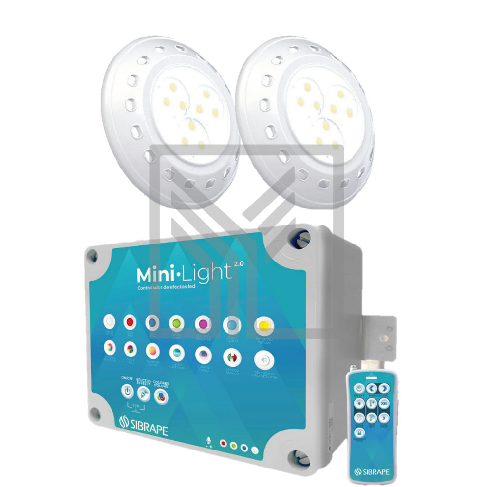 SIBRAPE: Kit 2 Reflectores Minilight de 18W con Efectos LED