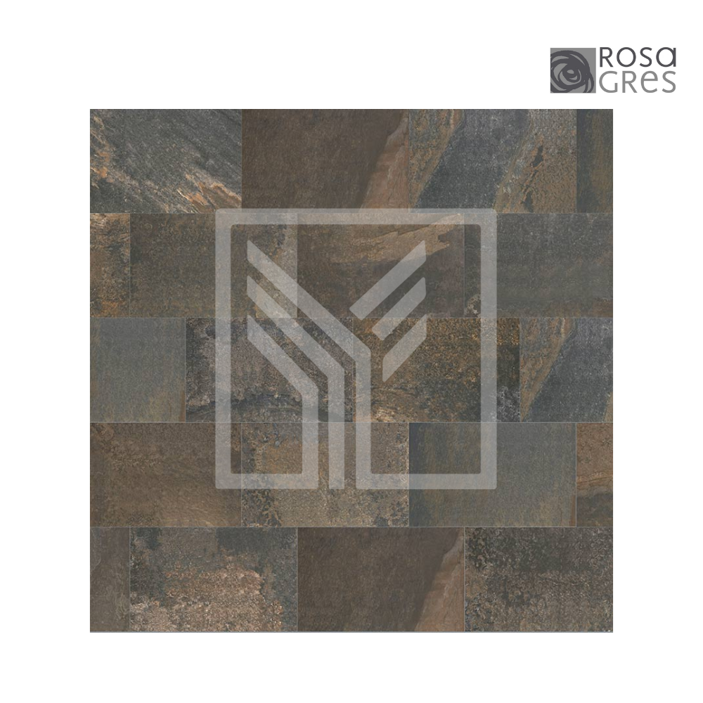 ROSA GRES: Mosaico Pietro Dark 31 × 62.6 × 0.9