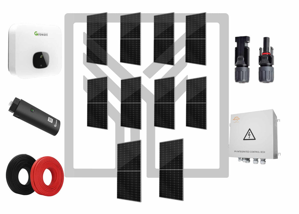 Kit de Generación Eléctrica con 10 Paneles Solares