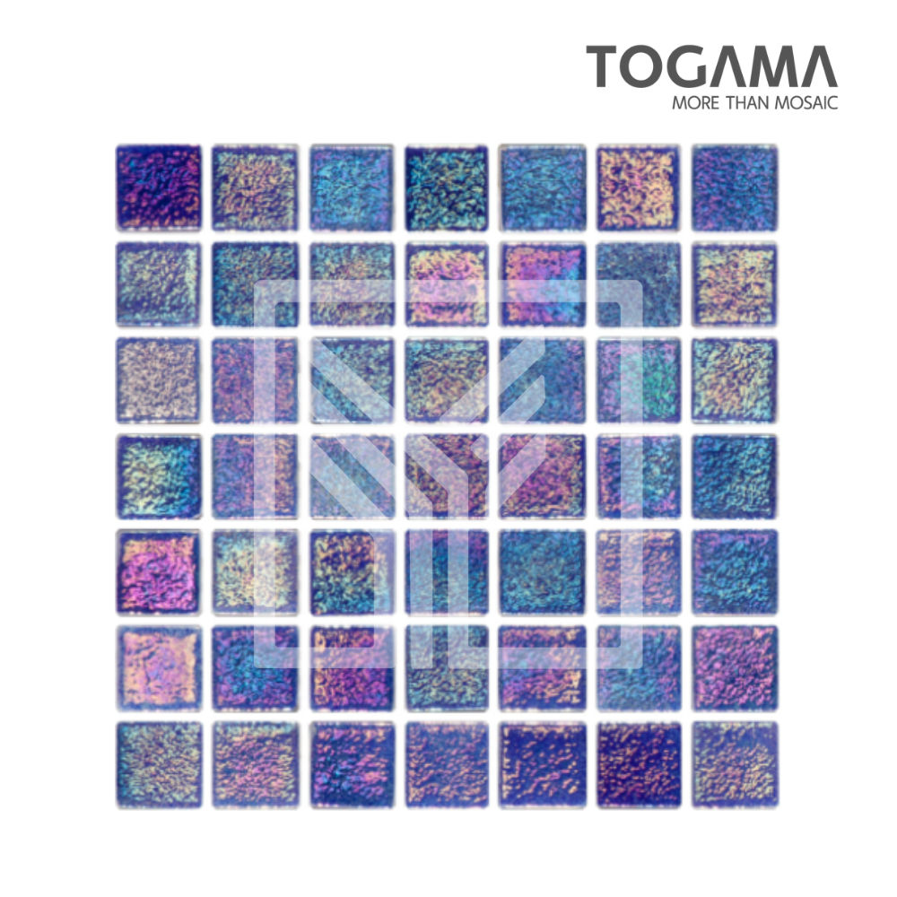 TOGAMA: Mosaico Tornasol Cobalto de 2.5 × 2.5