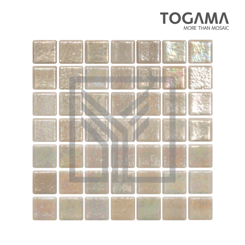 TOGAMA: Mosaico Tornasol Champagne de 2.5 × 2.5