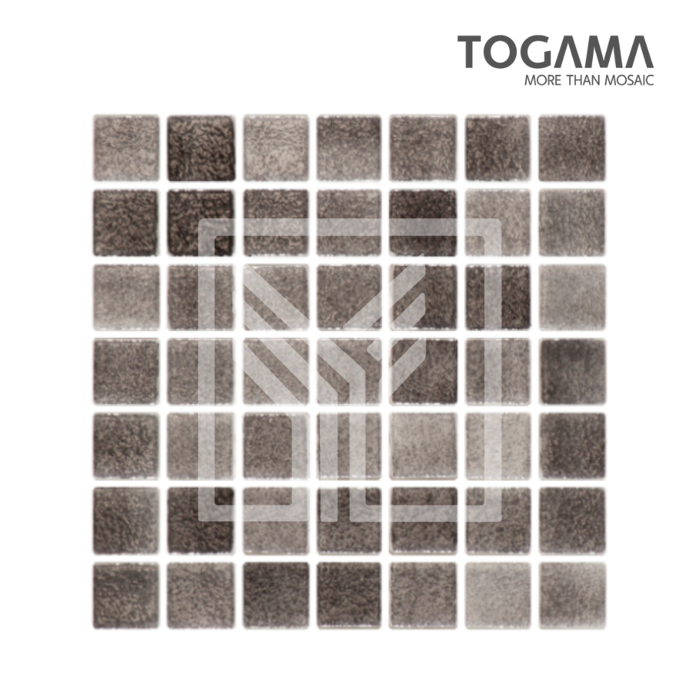 TOGAMA: Mosaico Niebla Negro Gris de 2.5 × 2.5