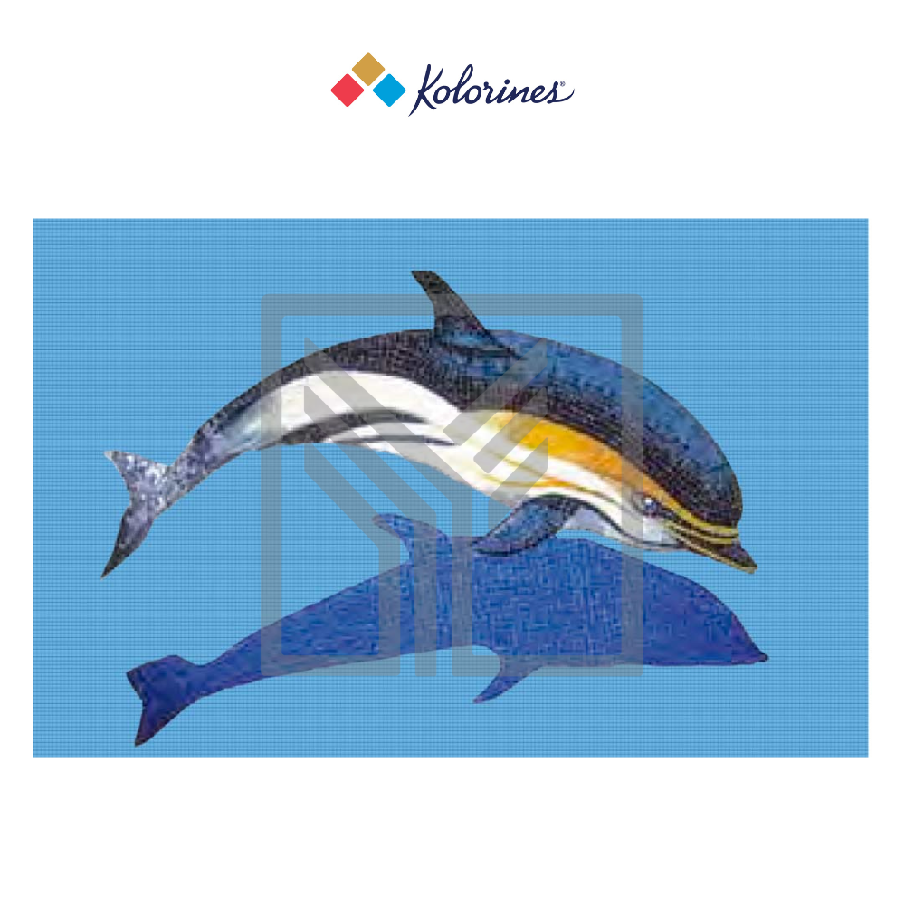 KOLORINES: Mosaico Vítreo Delfin con Sombra