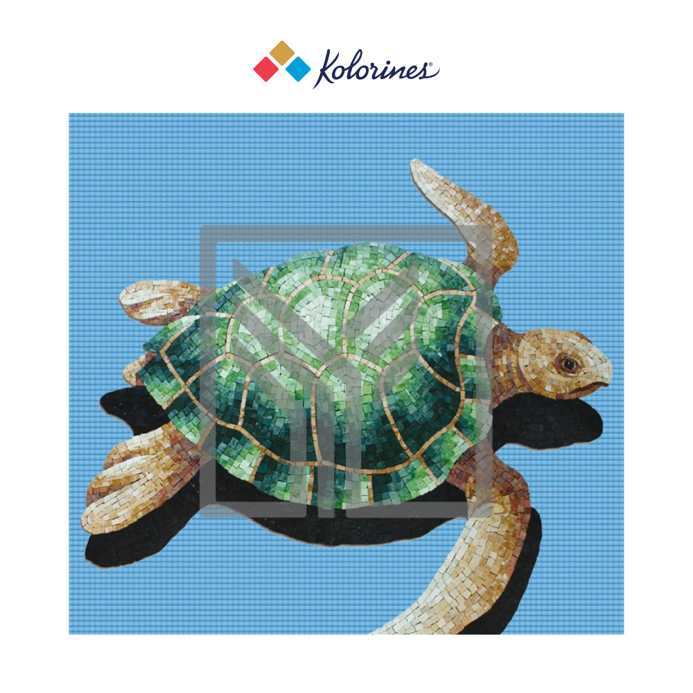 KOLORINES: Mosaico Vítreo Tortuga Tradicional