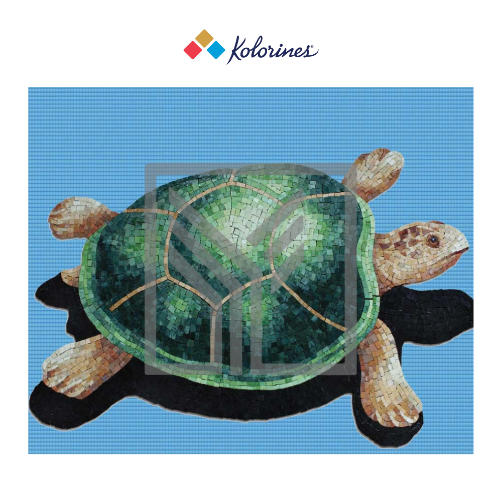KOLORINES: Mosaico Vítreo Tortuga Verde