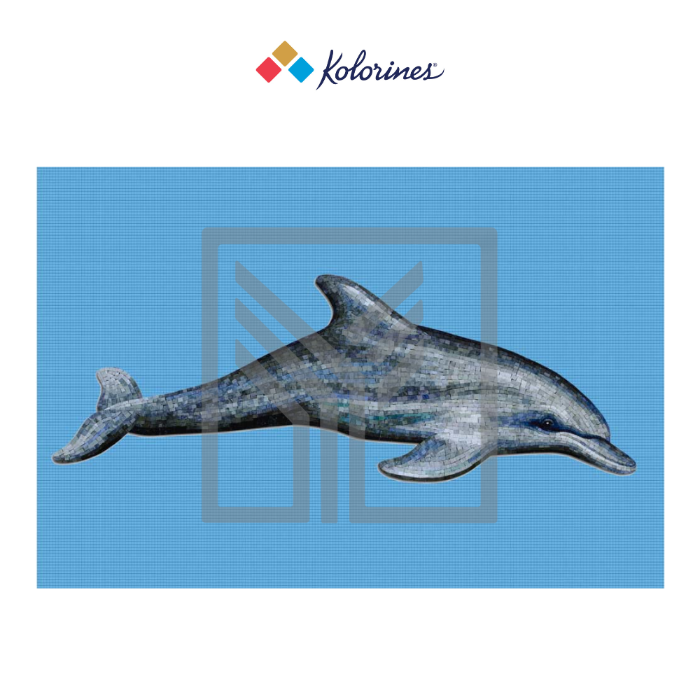 KOLORINES: Mosaico Vítreo Delfín Nariz de Botella