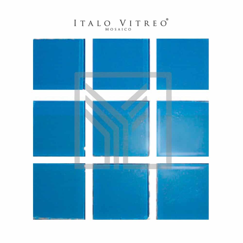CRISTALO VITREO: Mosaico Azul Cobalto Claro 2.5 × 2.5