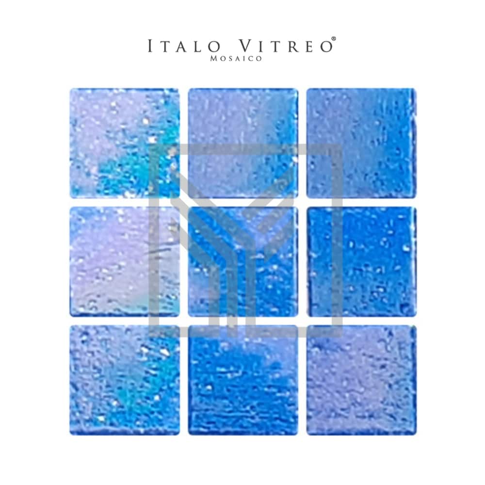 VETRO VENEZIA: Mosaico Veneciano Azul Cobalto Obscuro Brillare 2×2