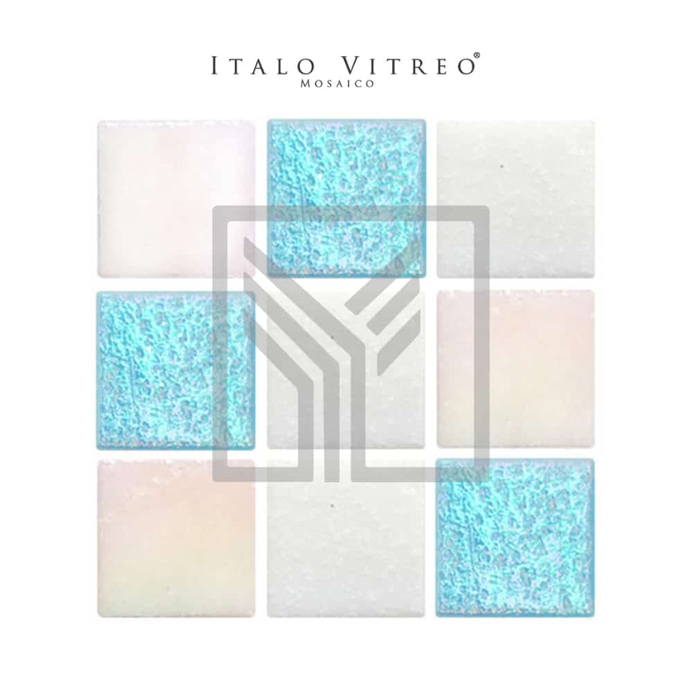 VETRO VENEZIA: Mosaico Veneciano Stella Mezcla Azules Nubes 2×2